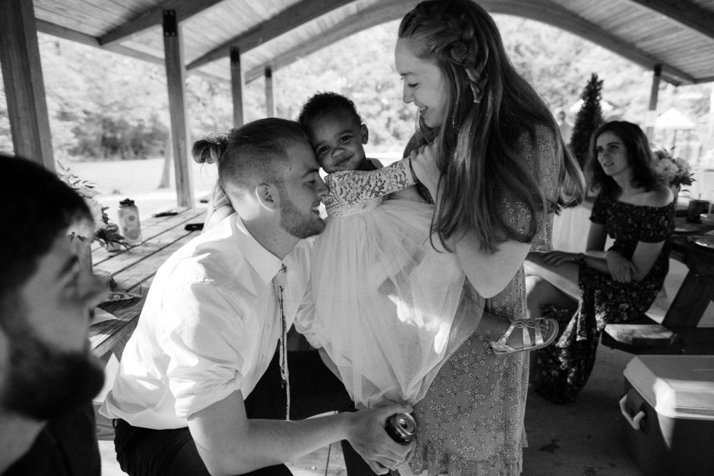 Wedding reception details and candids at a park in Cleveland Ohio.