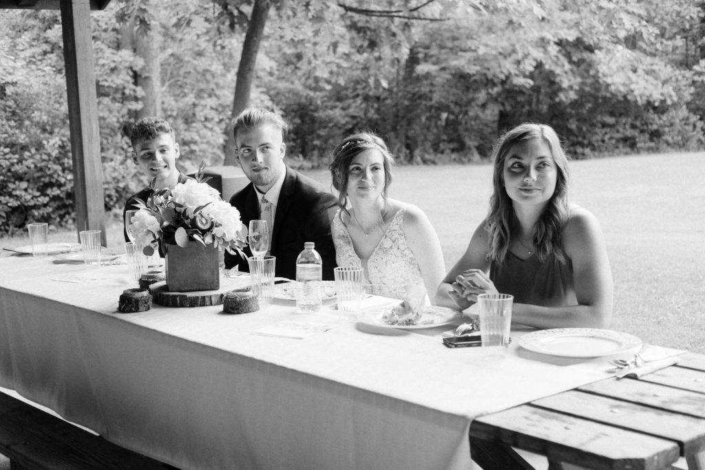 Wedding reception details and candids at a park in Cleveland Ohio.